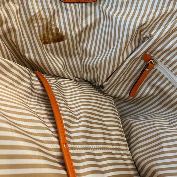 Kate Spade Cream Canvas Tote with Gold Logo - Picture 8 of 10